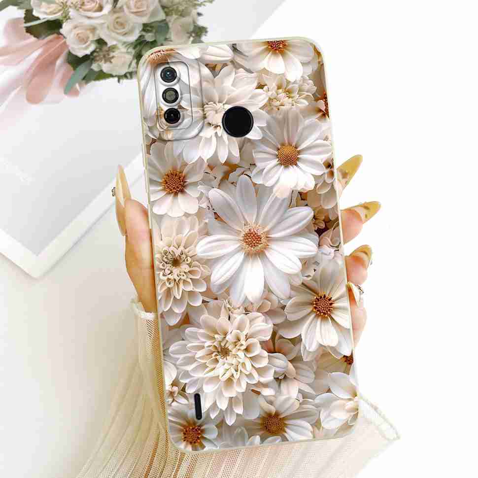 For Tecno Spark Go 2020 CAse Petty Girl FLower Silicon Soft Case Cover For Tecno Spark Go SparkGo 2020 KE5 Fundas Bumper
