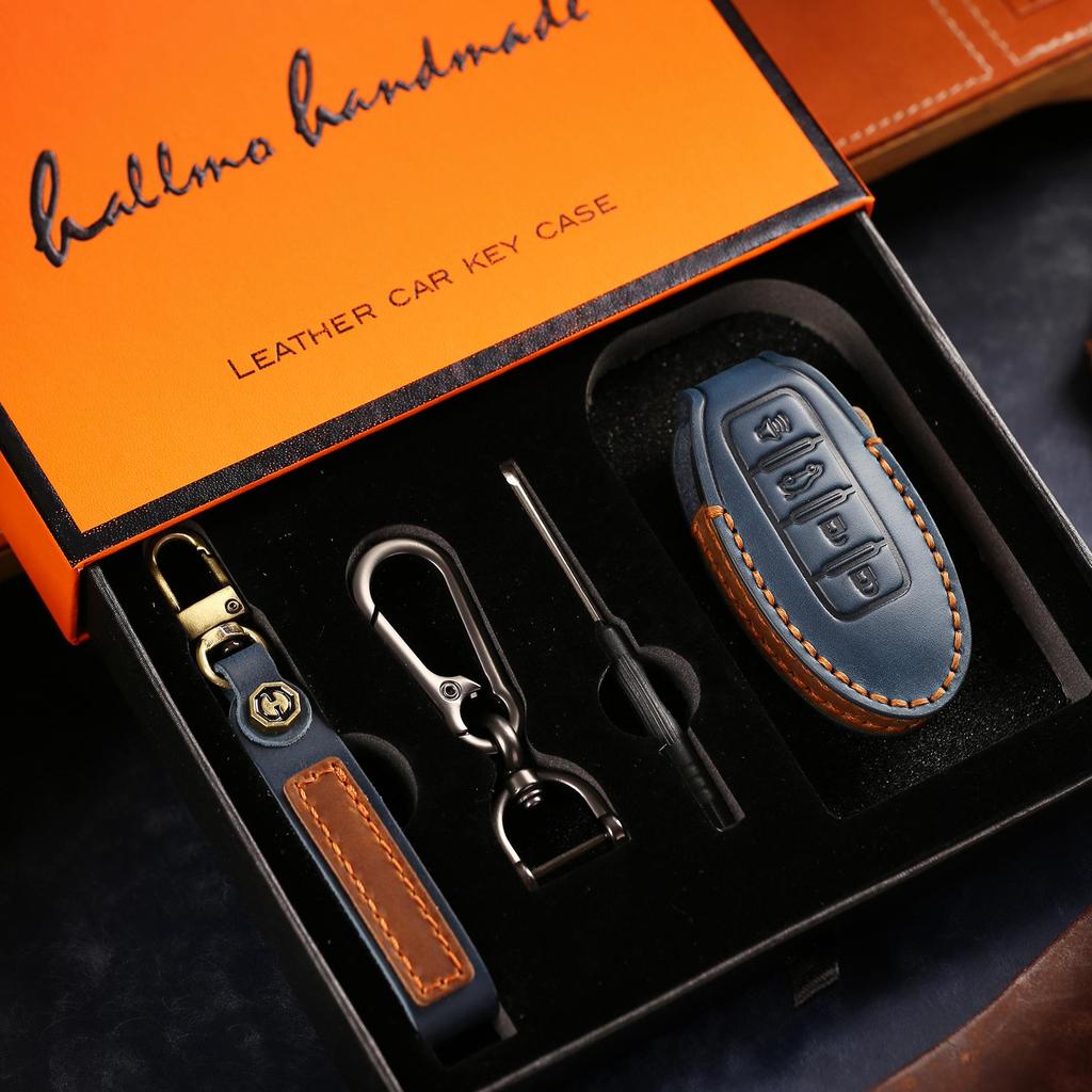 Кожаный чехол для ключей для Nissan Teana, Qashqai и Kicks - защитный чехол из коровьей кожи