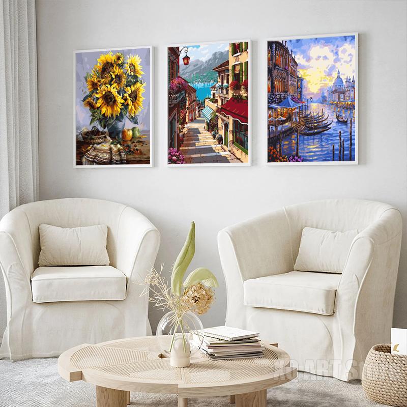 Современные красивые пейзажи, городской уличный пейзаж, холст, картины и принт, настенные художественные HD-изображения для гостиной, офиса, домашнего декора