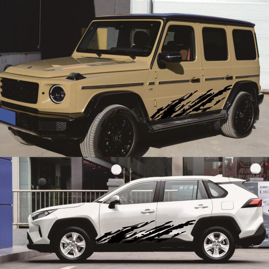 1 пара новых черных наклеек на автомобиль, графики брызг грязи для грузовика, внедорожника 4x4, боковой двери