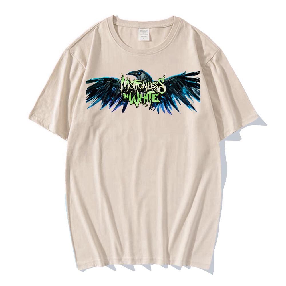 Motionless in White Тур 2025 Футболки Новая Мода Женская/Мужская Одежда с Принтом Летняя Хлопковая Футболка с Коротким Рукавом и Круглым Вырезом Топы