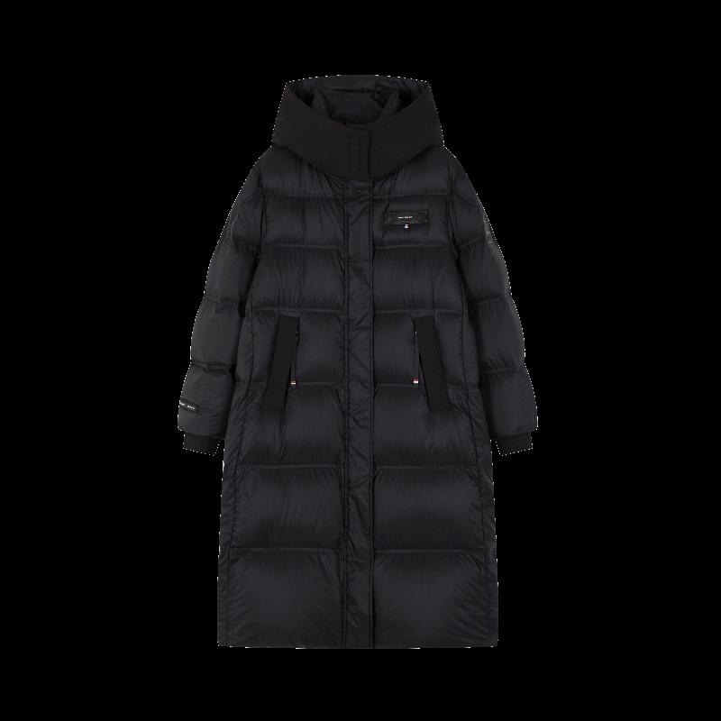 Женский пуховик с капюшоном из графена