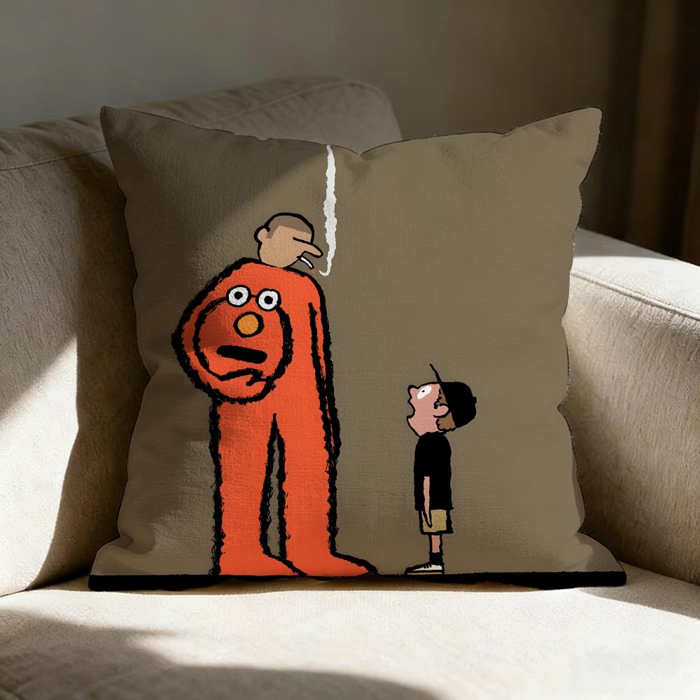 Jean JJullien Art Pillow Case Linen Pillow Covers Cover For Couch Living Room Bench Patio Floor Linen Home Decor