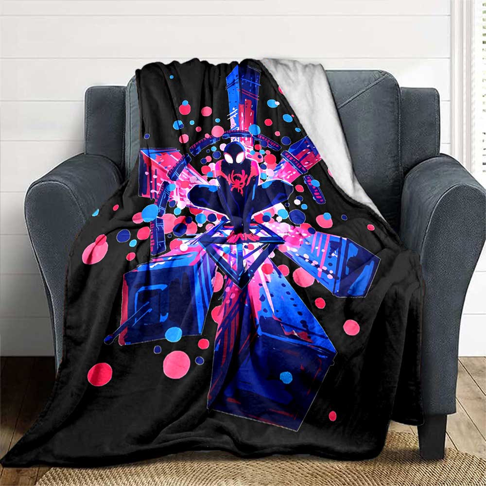Spider-Man: Spider-Verse Cozy Blanket Ultra-Soft Suitable for Sofa Couch Office Bed Picnics Four Seasons Multipurpose Decor Unique Gift Y43