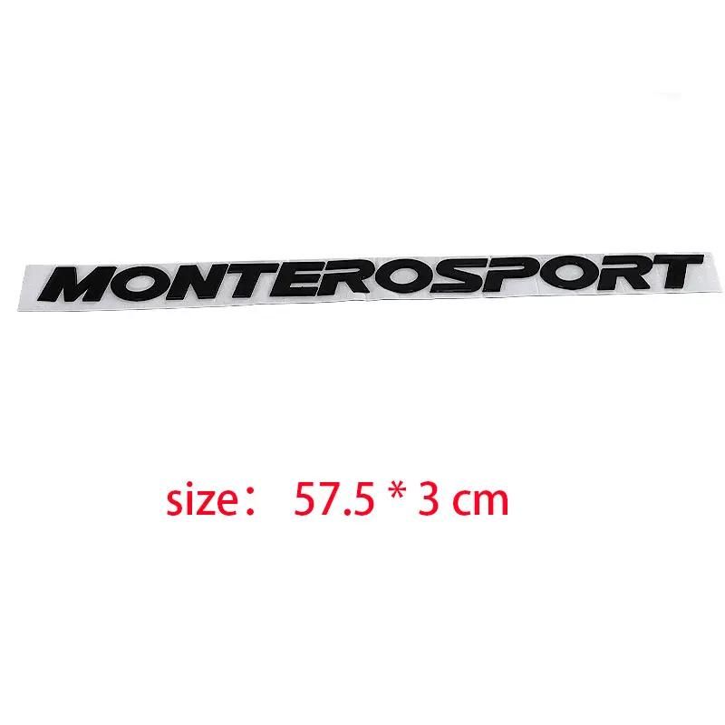 Наклейка с логотипом MONTERO SPORT на капот, эмблема, наклейки на автомобиль для Mitsubishi Montero, 3D логотип, передняя головная часть, задний багажник, наклейки для рестайлинга, аксессуары