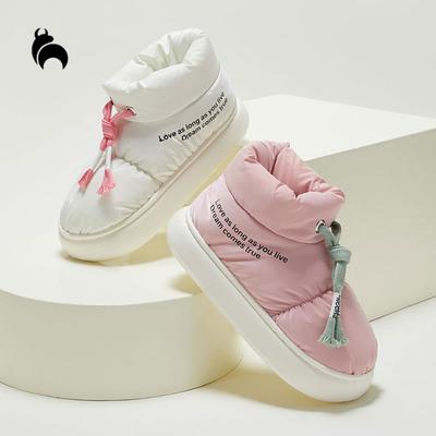 Mo Dou Лаконичные зимние сапоги для женщин, домашняя и уличная теплая хлопковая обувь с плюшевой подкладкой