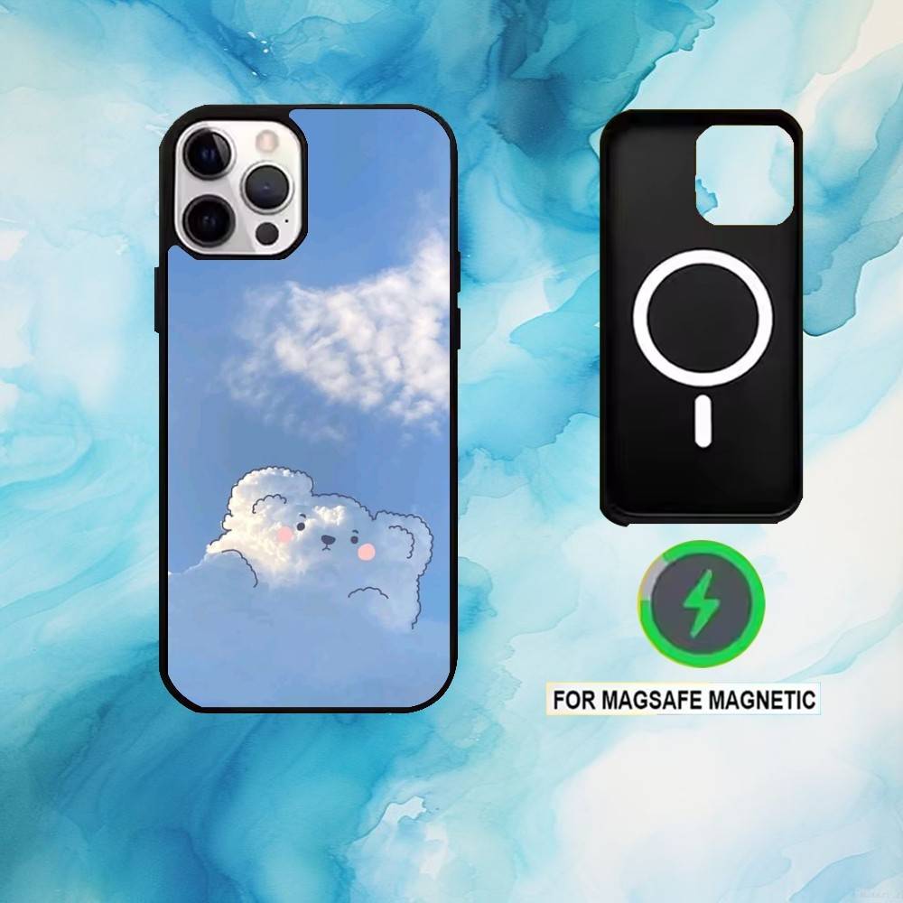 Чехол для телефона "Облачная причуда" для iPhone 17, 16, 15, 14, 13, 12, 11 Plus, Pro Max Магнитный для Magsafe Беспроводной зарядки