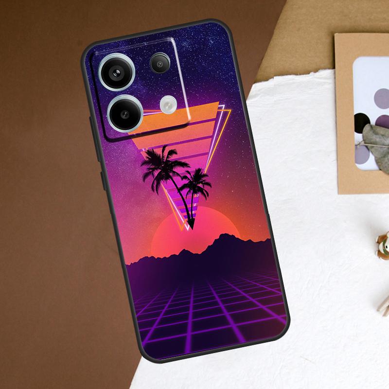 Неоновый Ретровейв 80-х винтажное искусство Чехол Для Redmi Note 13 Pro Plus 9 10 11 12 Pro 9S 10S 11S 12S Чехол Для Redmi 12 C 10C 13C