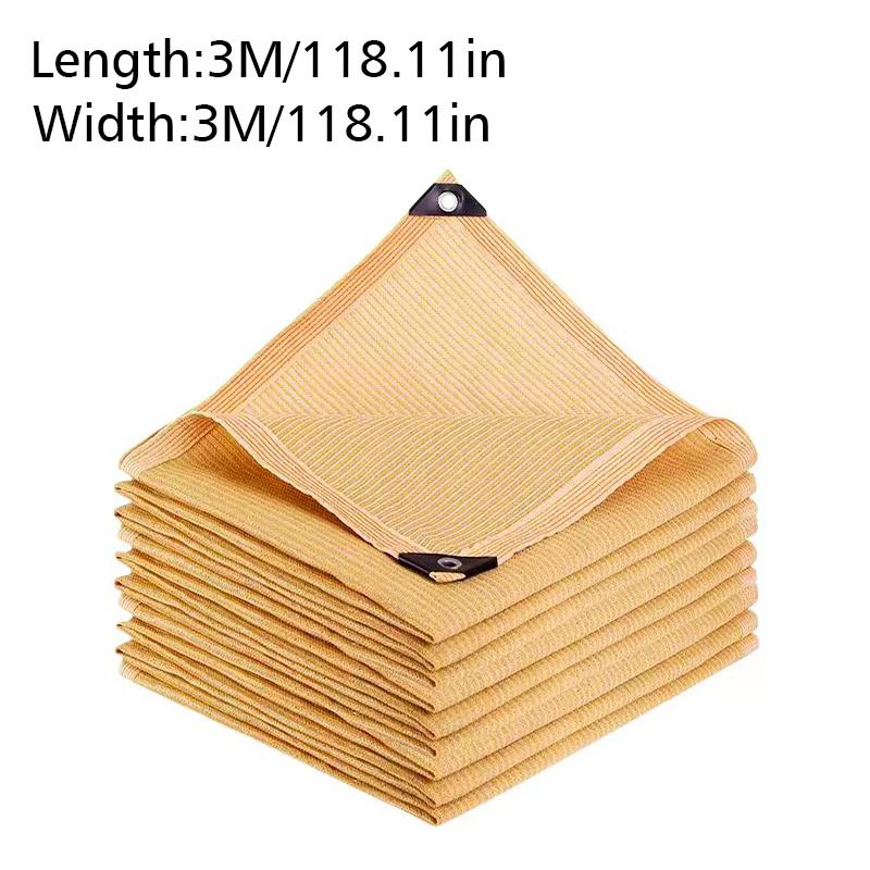 1шт армированная летняя подшитая ткань солнцезащитного козырька теплоизоляционная сетка с люверсами бежевый прочный бежевый