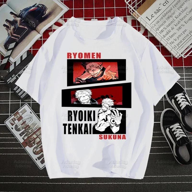 Gojo Satoru Jujutsu Kaisen Otaku Harajuku Мужские футболки Футболки Топы Дизайн Короткие рукава Эстетическая аниме футболка