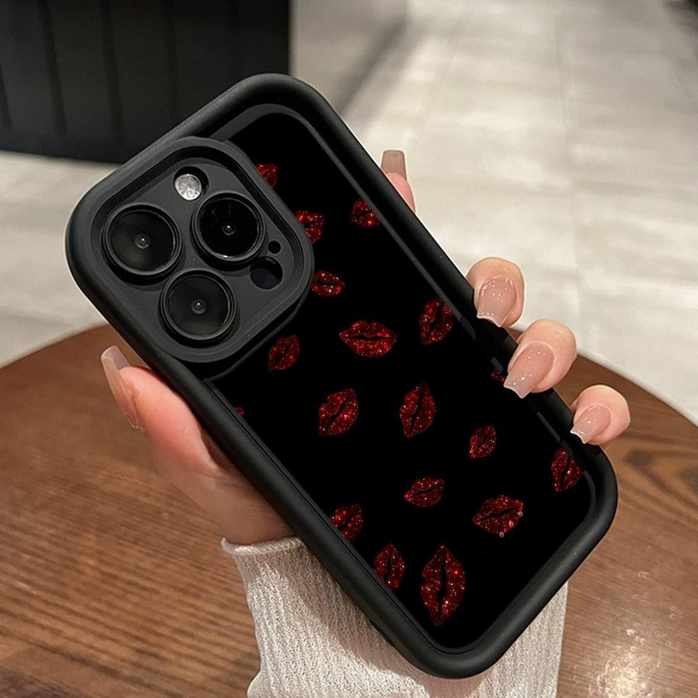 LZ23 Lips kiss Heart design art силиконовый чехол для телефона Xiaomi 11 Lite 5G 14T Redmi 14C 13C A3 Note 12 11 9 10 13 Pro Plus противоударный задний чехол
