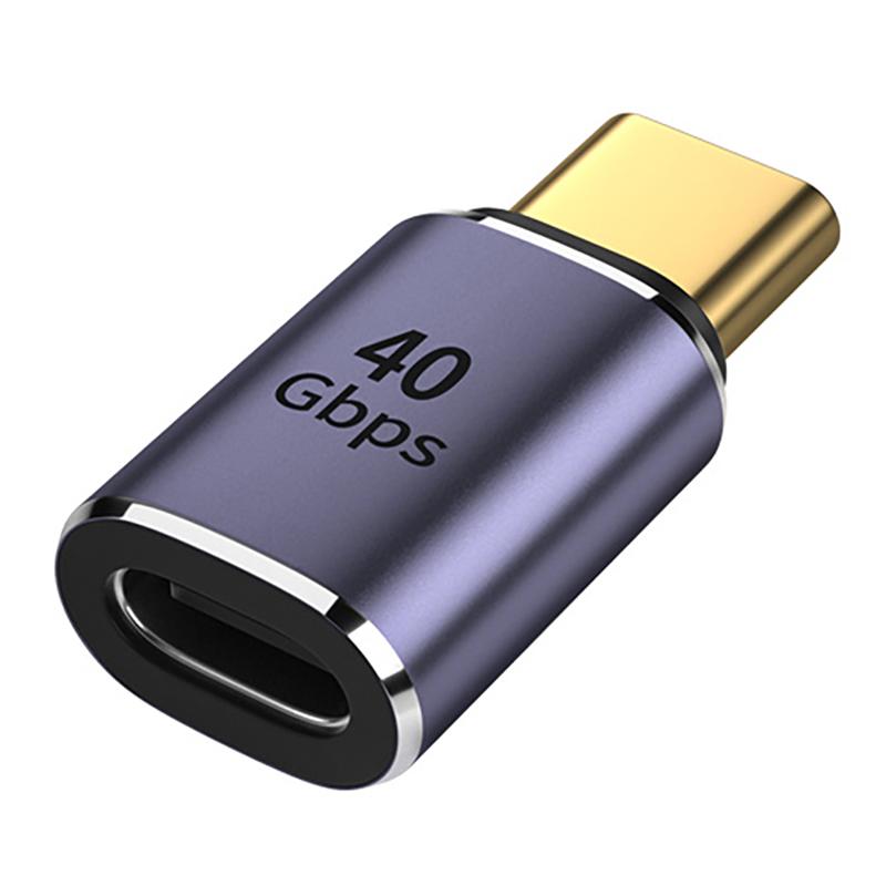 NNBILI USB4.0 40Gbps OTG Type C 90 Degree 100W 5A USB C to Type C Fast Charging Converter USB C Data Adapter For Macbook 8K60HZ 3