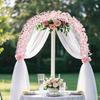 4 Pieces 23.6 ft Artificial Cherry Blossom Garlands Fake Pink Vines Hanging Sakura Vine Silk Cherry Blossoms for Wedding Party Home Decor