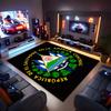 1pc flag of El Salvador Print Area Rug - Soft, Washable Non-Slip Indoor Mat for Office Chairs, Living Room, Home Office Decorative Rug