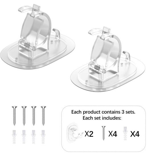 Крючки для карнизов, 2 шт. Два способа установки