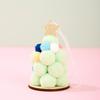 Christmas Tree Ornaments Lightweight Soft Fluffy Pom Poms with Gold Star Topper Ideal Xmas Gift for Family