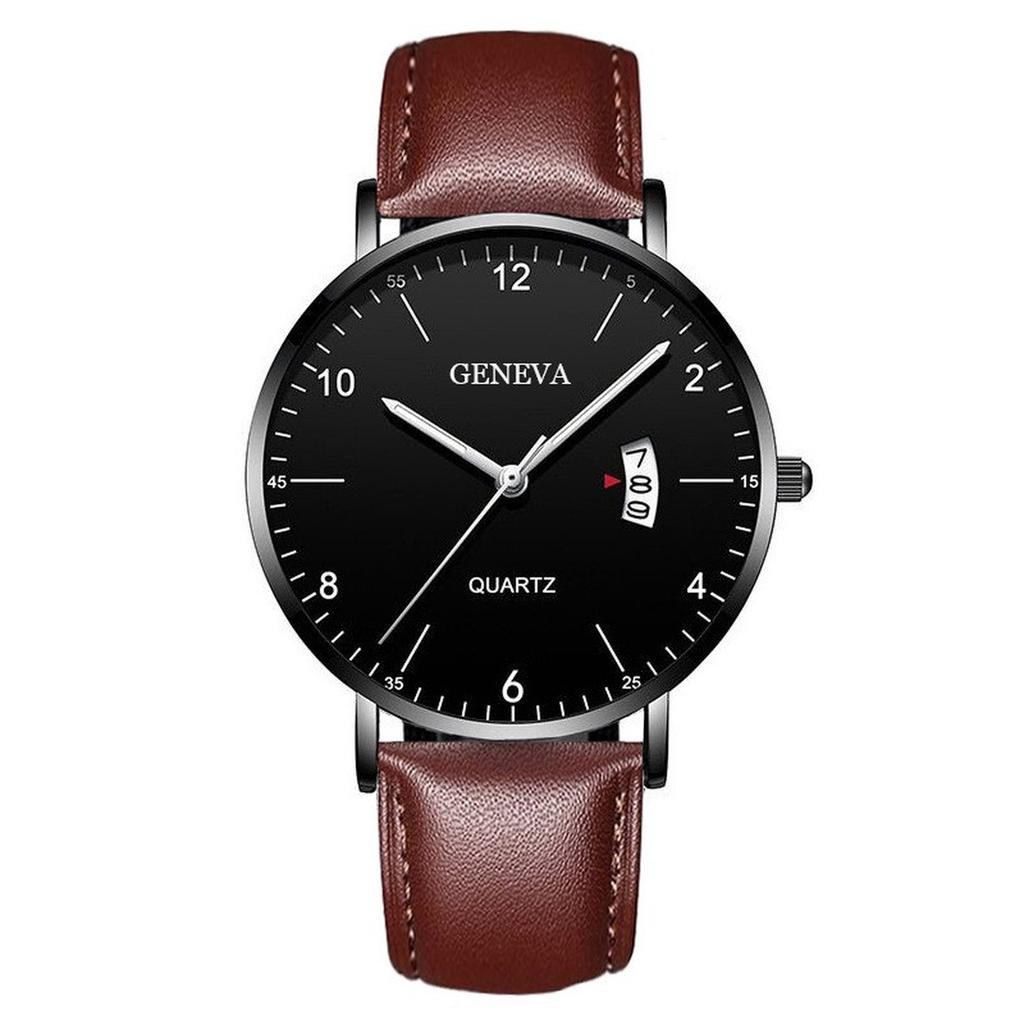 Mens Leather Business Fashion Watch Strap Watch For Gift Giving