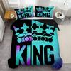 King'S Crown Pattern 3D Printed Bedding Cover Black Color Style Duvet Cover For Teens Adults Polyester Quilt Cover Pillowcase