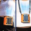 Portable Waist Fan 100 Speeds Summer Equipment Strong Airflows LED Lighting Function Rechargeable