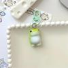 Funny Green Frog Resin Keychain 1/6Pcs Animal Charms Pendant DIY Phone Chain Bag Decor Jewelry Making Accessory