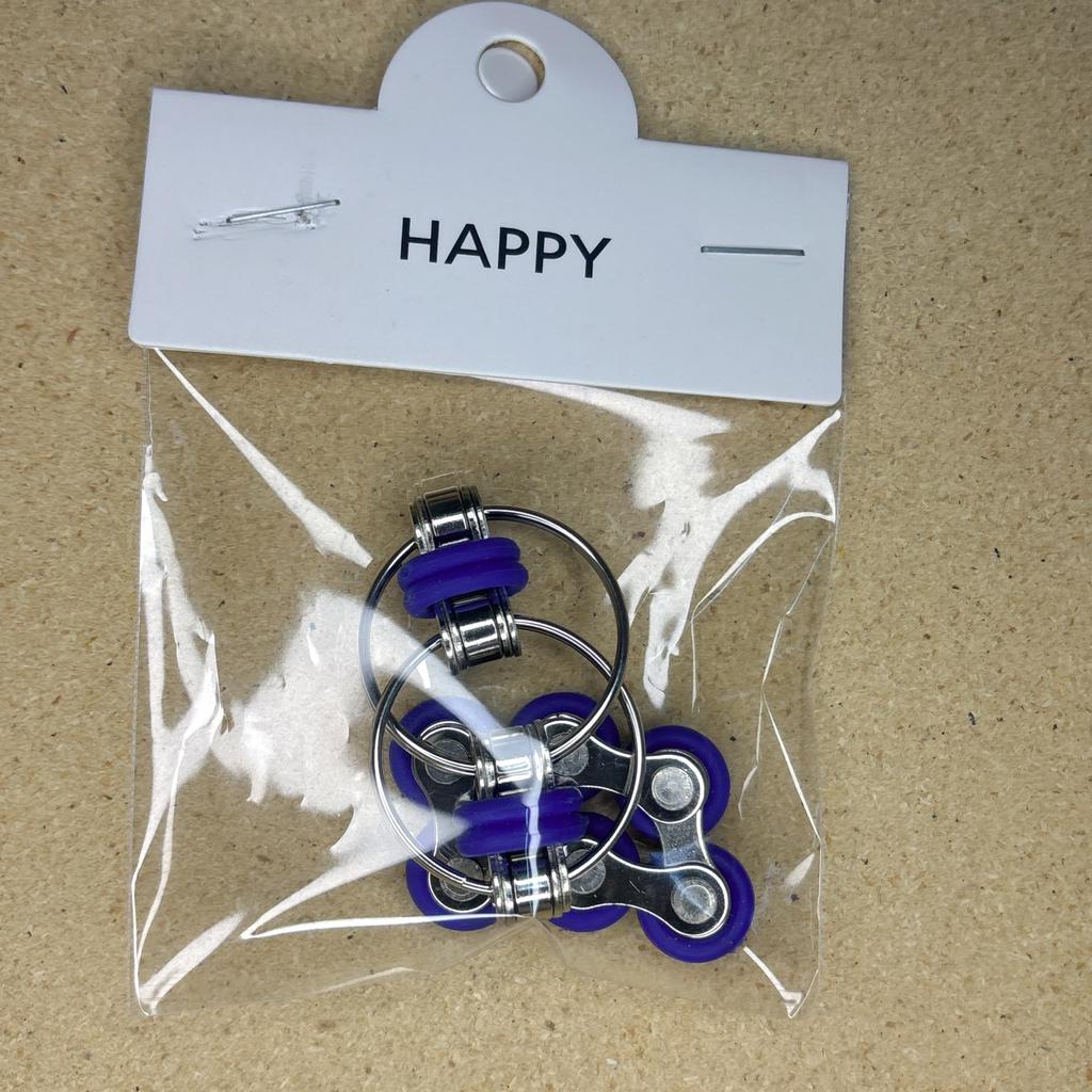 Набор fidget-игрушек из велосипедной цепи - Шесть роликовых цепей и Ключевая флиппи-цепочка Новинка Игрушки для снятия стресса для снятия напряжения Аутизм СДВГ СДВ