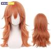 Angel Devil for Chainsaw Man Bangs Long Orange Brown Cosplay Wigs Halloween Costume Party AdultHair Wig