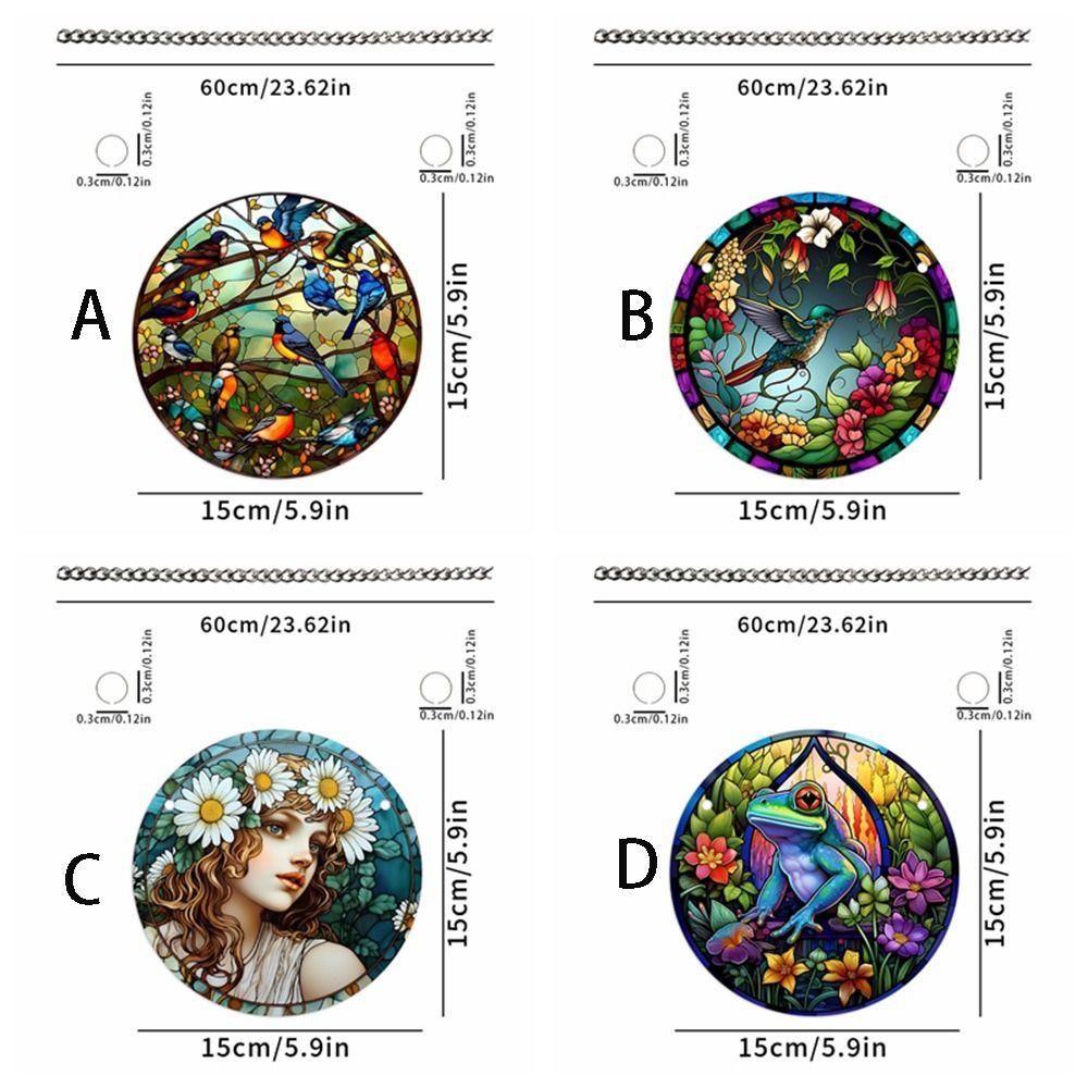 Acrylic Stained Window Hanging Suncatcher Colorful Wall Hanging Decoration Living Room