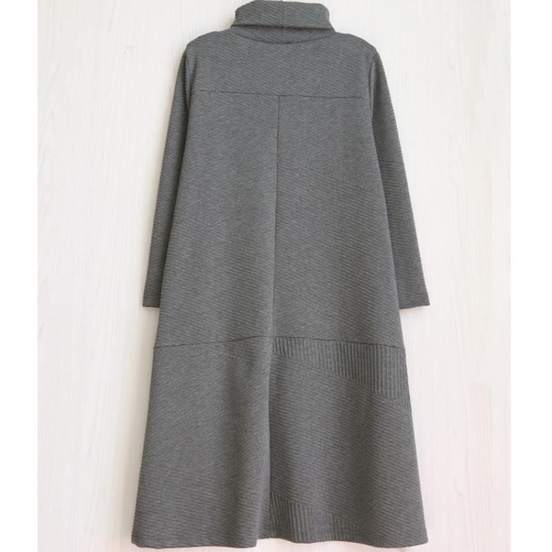 Весна Осень Зима Новые Модные Платья Женские Повседневные Элегантные Винтажные Большие Размеры Свободные Офисные Длинные Рукава Миди Длинные Макси Платья M-2XL