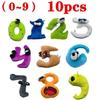 10Pcs 0-9 Number Lore Plush Toy Character Doll Kawaii Stuffed Animal Alphabet Lore Plushie Toys for Children Educational Gifts