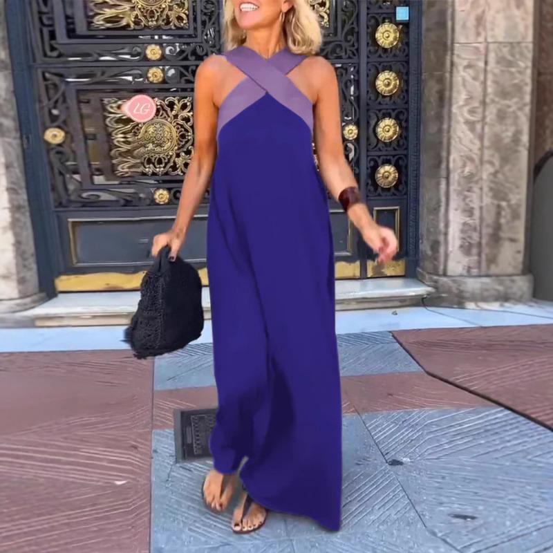 Summer New Style Women's Long Skirt, Sleeveless Cross Sexy Beautiful Back Dress MC6837