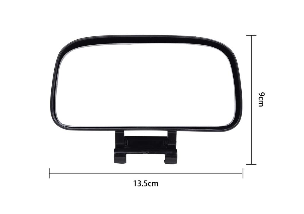Car Auxiliary Mirror, Set of 2 Black, Small, Side Mirror, Wide Field of View,