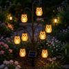 Solar Garden Bird Stakes Outdoor Pathway Light, Bird-shaped Stump Decorative Stake with Warm Powered Yard Decorations LED Lights, Waterproof