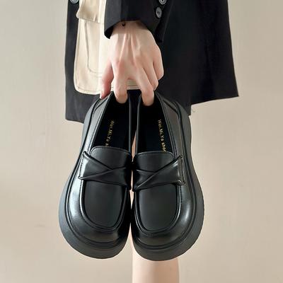 Японские женские туфли Мэри Джейн jk single shoes весна 2025 новые мокасины на платформе британский стиль кожаные туфли женские