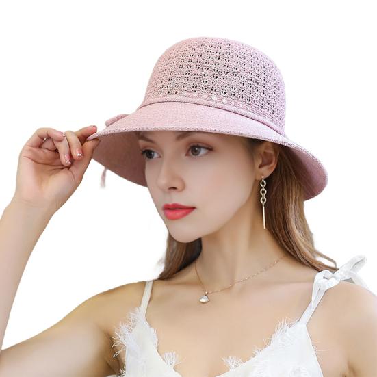 Summer Beach Cap Sun Hat for Woven Floppy Wide Brim Bucket