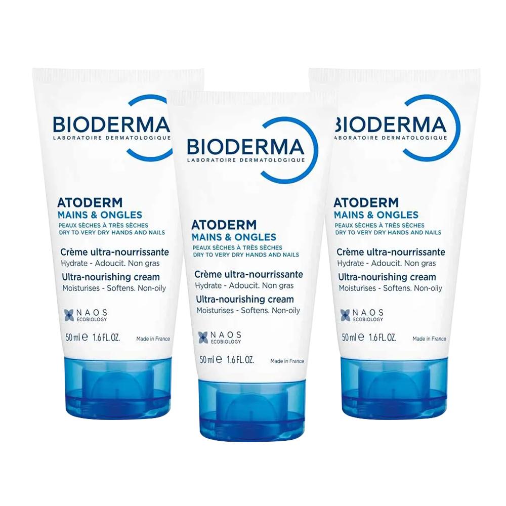 Bioderma Atoderm Крем для рук 50 мл Набор из 3 штук