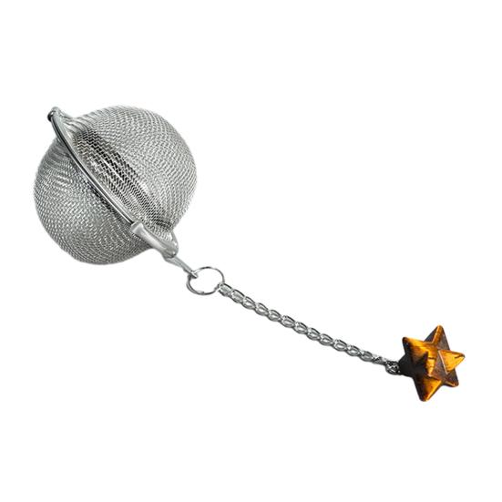 Нержавеющая сталь заварочный чайник даже сетчатый фильтр тонкой очистки с цепочкой нержавеющий универсальный креативный заварочный чайник ситечко для специй