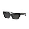 Burberry Temple Letter B Logo Acetate Cat Eye Sunglasses Unisex Couple Black
