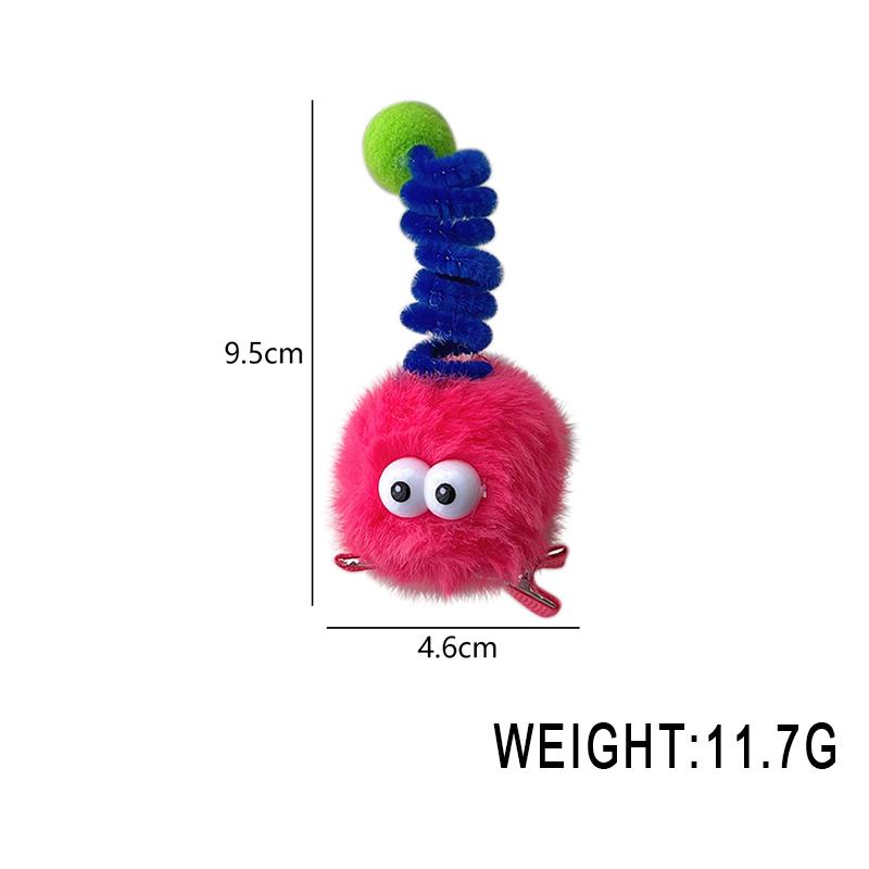 Новая милая плюшевая заколка для волос, модная заколка для волос с мультяшным глазом, заколка для волос, боковой зажим, корейские аксессуары для волос для женщин, головные уборы в подарок