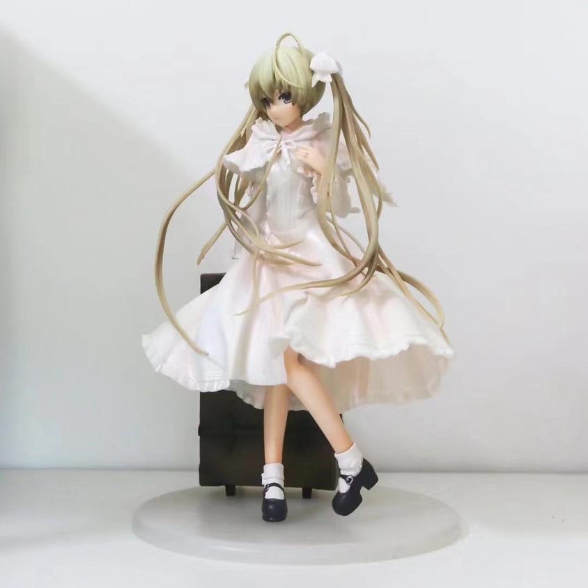 Anime Kasugano Sora Kawaii Girl White Dress Standing PVC Collection Model Figure Toy