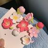 2 шт. Заколка для волос Мягкая полимерная глина Цветок персика Зажимы для волос Легкие Нескользящие Розовый Цветочный дизайн Заколка для волос Аксессуары для волос Hanfu