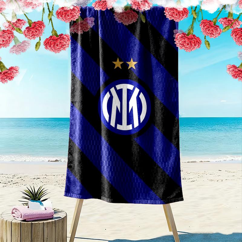 Inter Milan Emblem Display beach towel Outdoor camping soft Absorbent bath towel quick-drying swim towel Outdoor pool towel printing beach towel