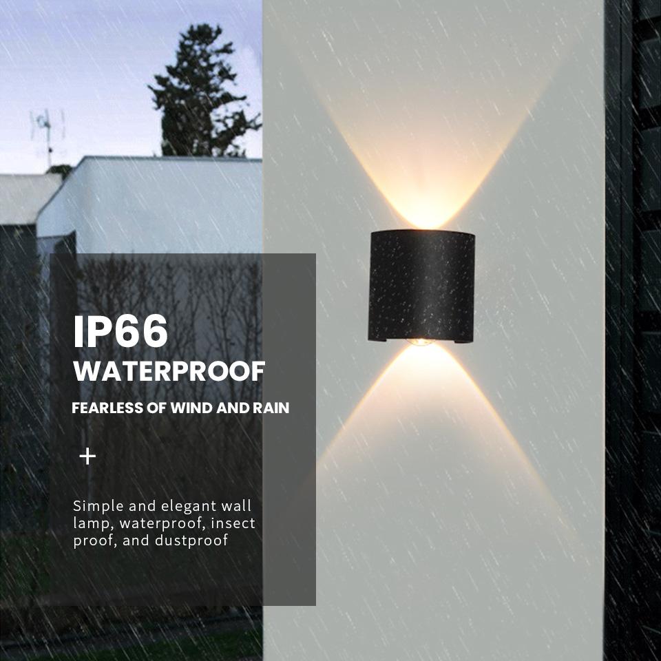 2 Вт Светодиодный настенный светильник Уличный водонепроницаемый Садовое освещение Внутренний Спальня Гостиная Лестница Настенный светильник