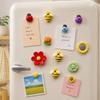 10pcs Oval Shape Flower Fridge Magnets Colorful Insect Refrigerator Sticker  Home Decor