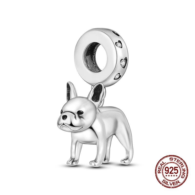 100% стерлингового серебра 925 пробы, лев, собака, слон, светлячок, кошка, дерево жизни, подвески в виде животных, подходят для оригинальных браслетов 925, ювелирные изделия своими руками