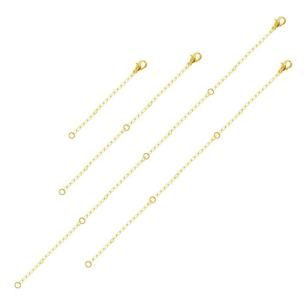 Gold Color Necklace Extender Safety Chain Jewelry Findings Bracelet Lobster lock  Women Men