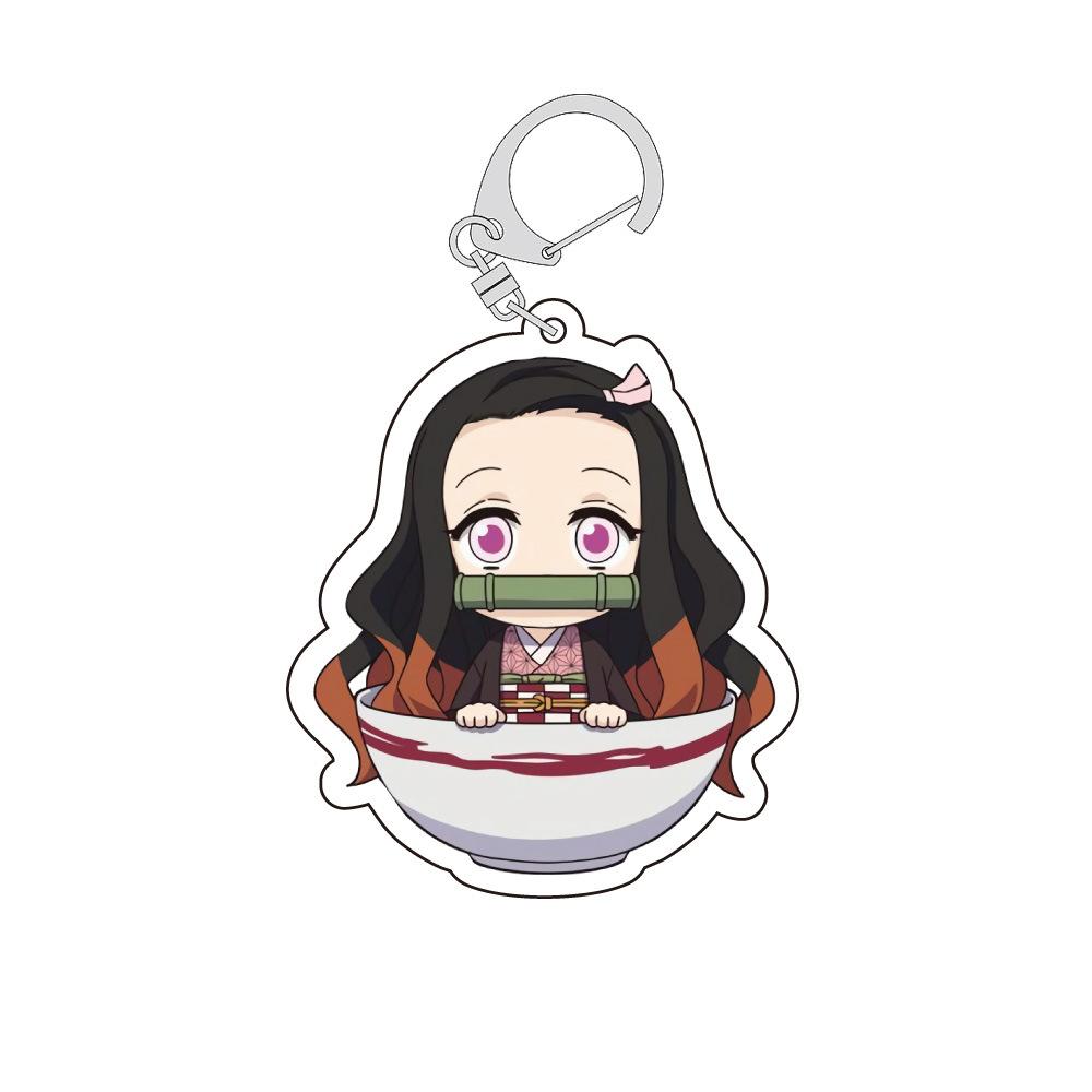 Клинок, рассекающий демонов Kimetsu Yaiba Танджиро Незуко Токито Муичиро Акриловый двусторонний брелок Прозрачный аниме-подвеска Косплей Мини легкий