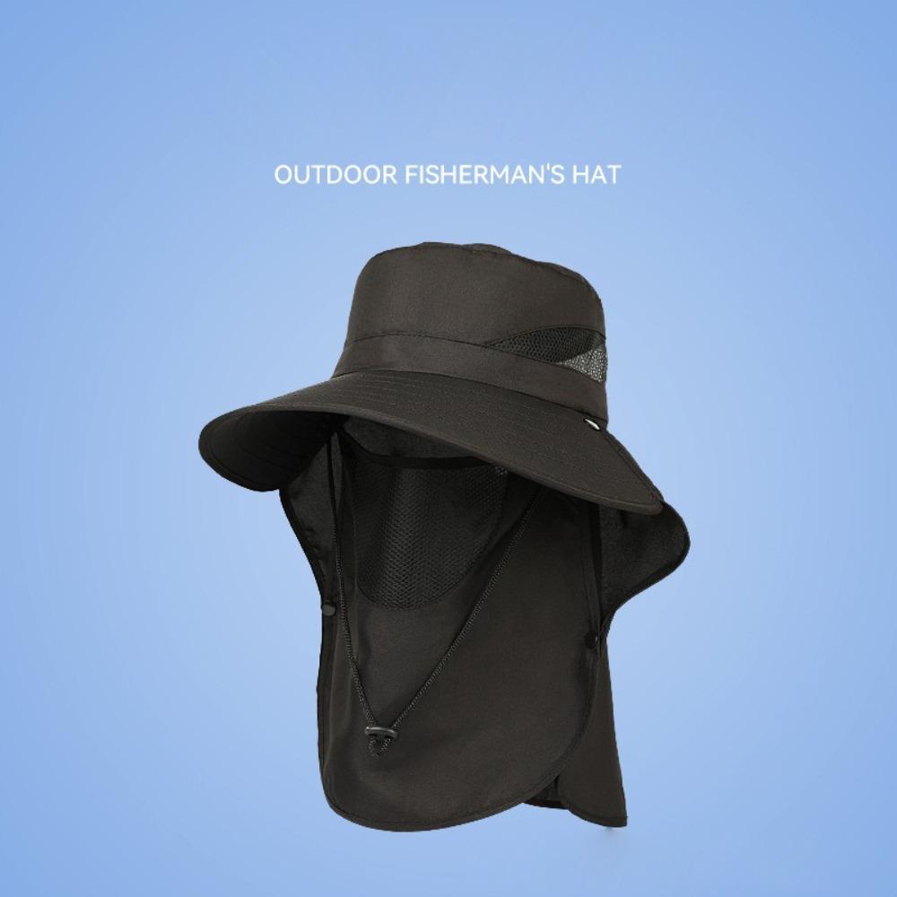 Detachable Bucket Hat Face Neck Protection Fisherman Hat New Sunscreen Hat Outdoor Sports