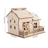 Miniature Villa Money Coin Storage Box Money Bank House Model Home Decor(Triangular Gate)