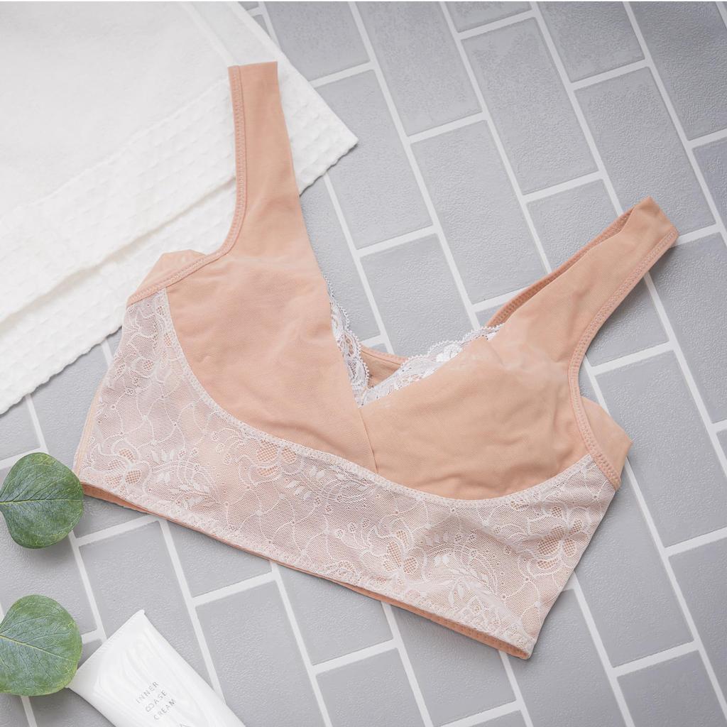 HEAVEN Japan Ночной бюстгальтер без косточек и без подушечек, (M/Бежевый)