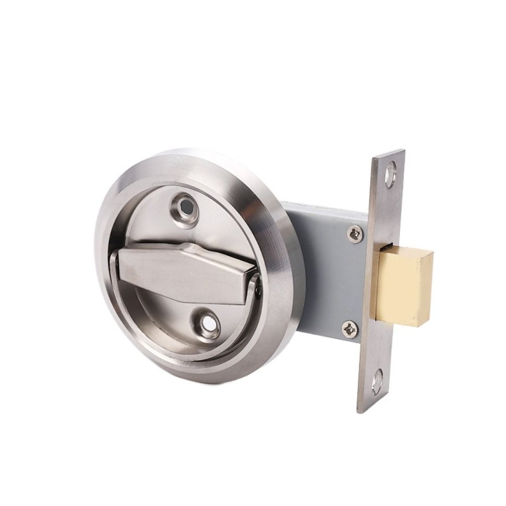 Wardrobe Furniture Lock Bolt Recessed Door Handle Lock Wardrobe Pulls Cabinet Knob Pull Ring Lock